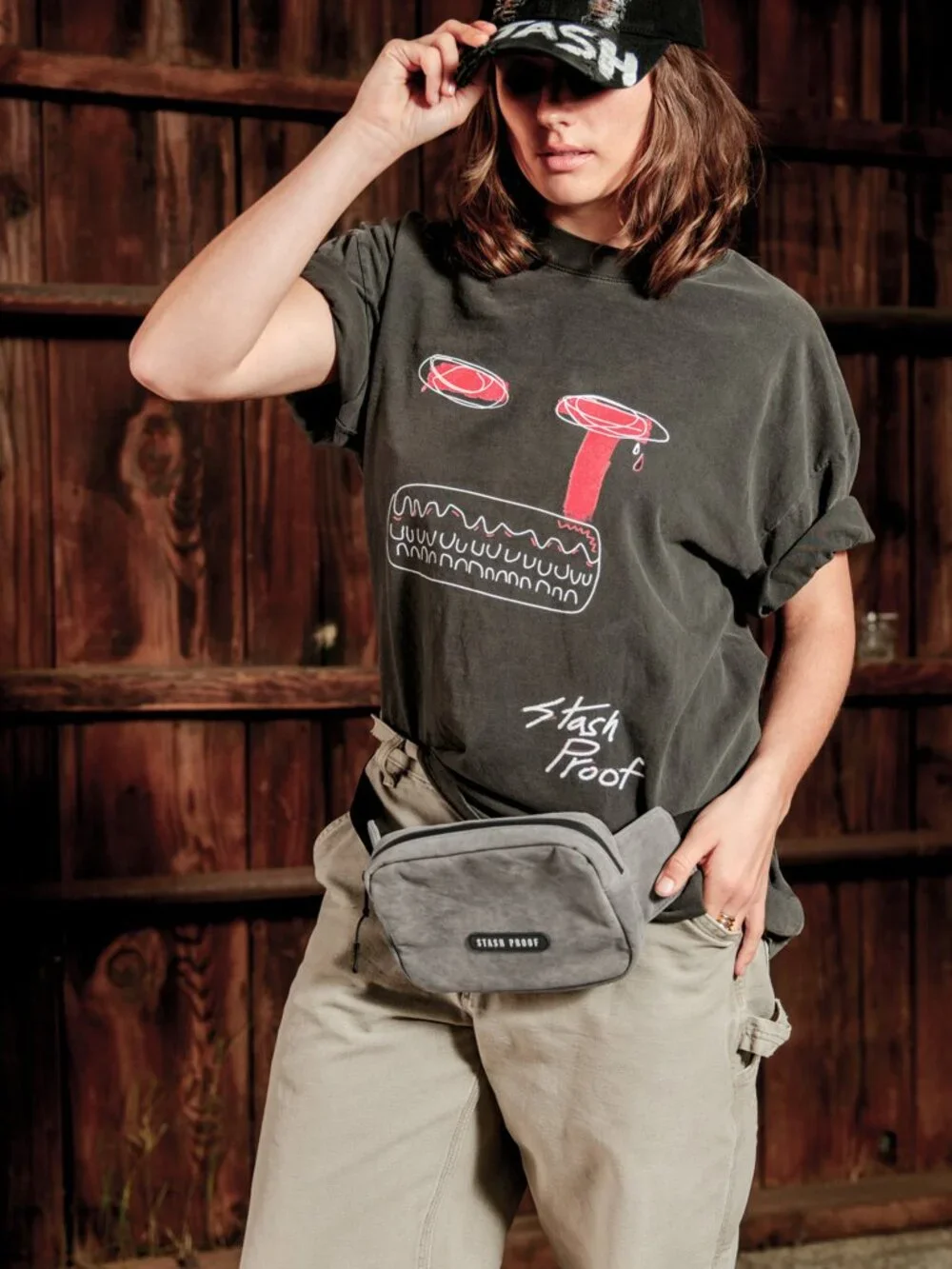 Stash Proof Odor Resistant Shadow Unisex Fanny Pack Belt Bag for Gym, Outdoor